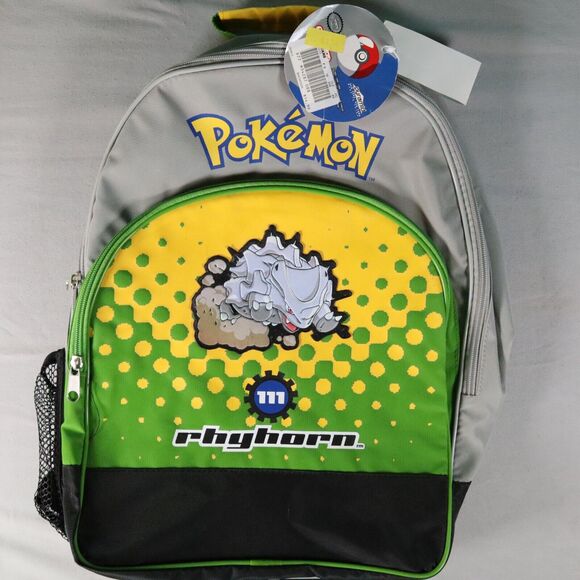 Vintage Rare Pokemon Backpack Rhyhorn 111 New w/ Tags 1998 from Sears